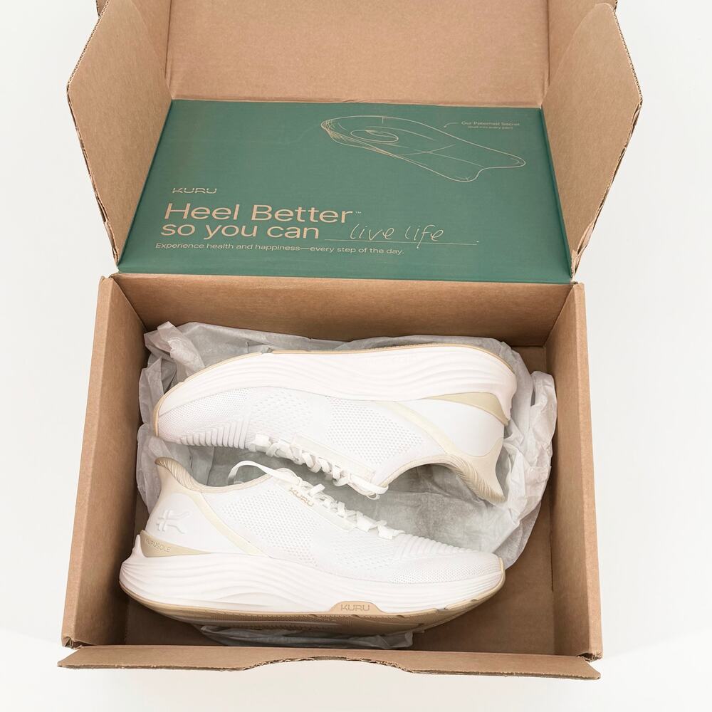 NEW KURU Atom 2 Women's 10 Bright White/Sand - NIB Orthopedic Athletic Sneakers - Picture 11 of 13